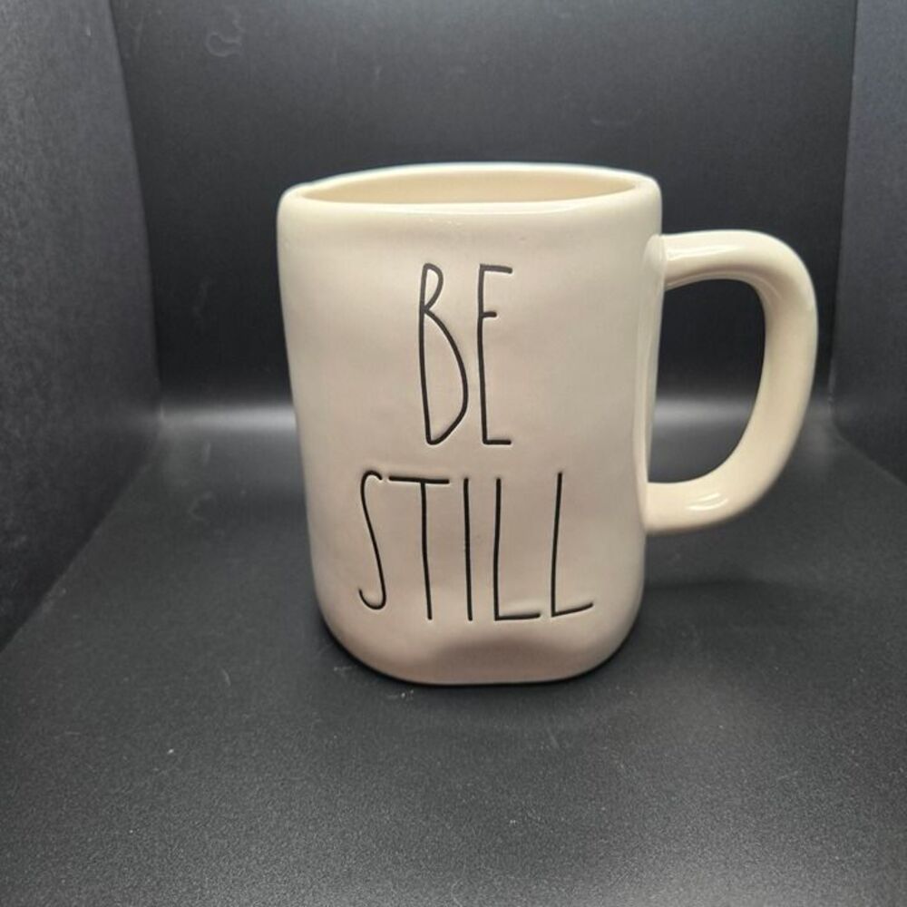 Rae Dunn BE STILL Mug Cup Artisan Collection by Magenta Farmhouse White 213